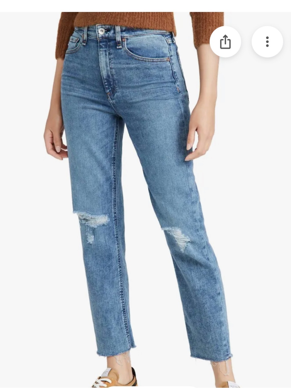 Rag & bone Nina high rise ankle cigarette jeans